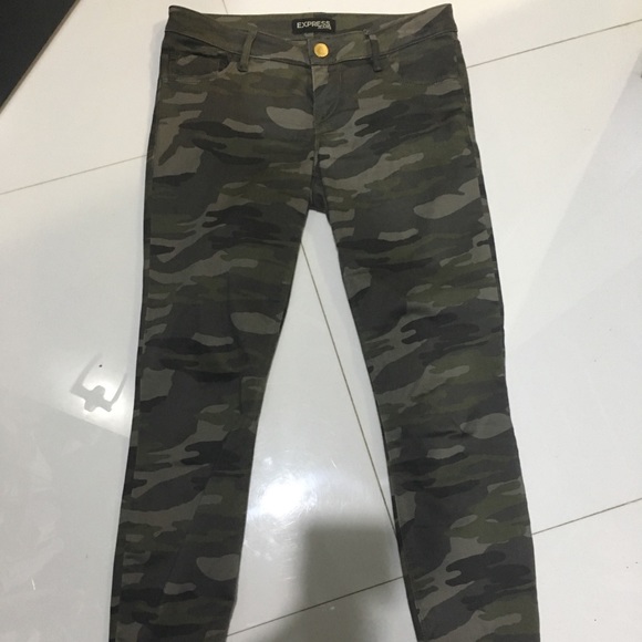 military print jeans